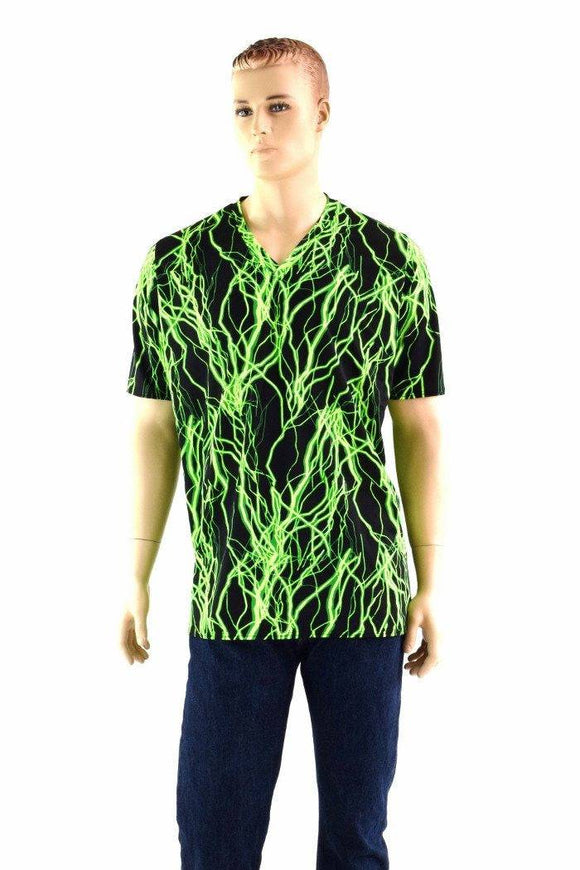 Mens Neon UV Glow Lightning Shirt - Coquetry Clothing