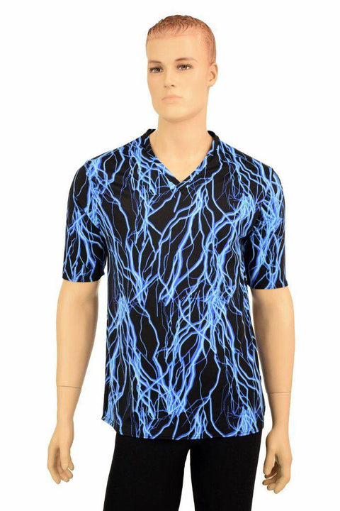 Mens Neon UV Glow Lightning Shirt - Coquetry Clothing