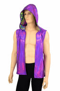 Mens Open Front Hooded Vest - 5