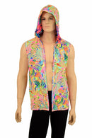 Mens Open Front Hooded Vest - Coquetry Clothing