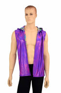 Mens Open Front Hooded Vest - 7