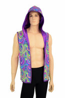 Mens Open Front Hooded Vest - Coquetry Clothing
