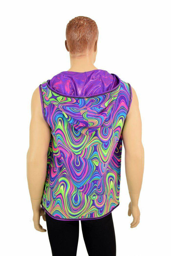Mens Open Front Hooded Vest - Coquetry Clothing