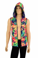 Mens Open Front Hooded Vest - Coquetry Clothing
