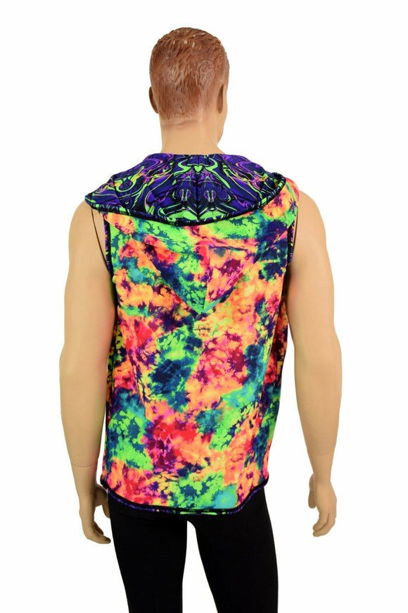 Mens Open Front Hooded Vest - Coquetry Clothing
