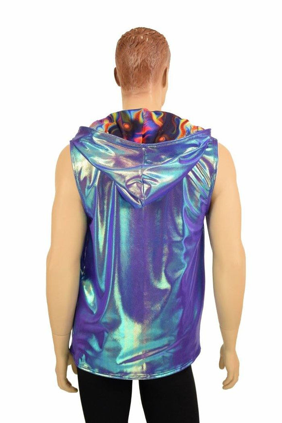 Mens Open Front Hooded Vest - Coquetry Clothing