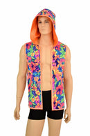 Mens Open Front Hooded Vest - Coquetry Clothing