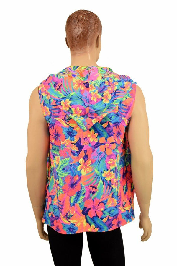 Mens Open Front Hooded Vest - 4