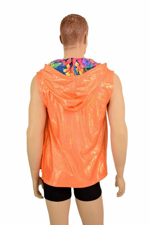 Mens Open Front Hooded Vest - Coquetry Clothing