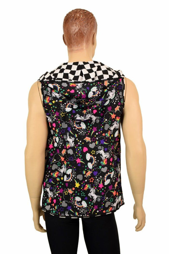 Mens Open Front Hooded Vest - Coquetry Clothing