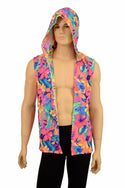 Mens Open Front Hooded Vest - 2