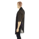 Mens Open Front Nomad Shirt in Black Mesh - Coquetry Clothing