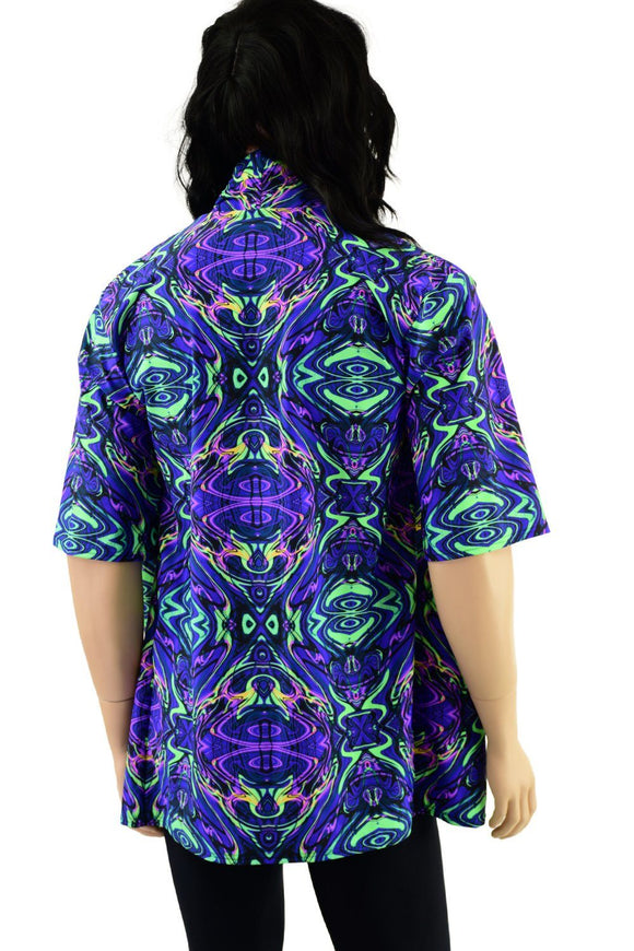 Mens Open Front Nomad Shirt in Neon Melt (Unisex) - Coquetry Clothing