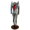 Mens or Womens Mega Sharp Shoulder Catsuit with Red Holo Bolt - Coquetry Clothing