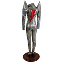 Mens or Womens Mega Sharp Shoulder Catsuit with Red Holo Bolt - Coquetry Clothing
