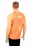 Mens Orange Sparkly Jewel Muscle Tank - Coquetry Clothing