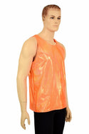 Mens Orange Sparkly Jewel Muscle Tank - 3