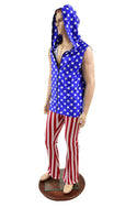 Mens Patriotic Long Sleeve Zipper Hoodie (Hoodie Only) - 2