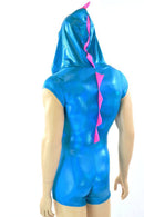 Mens Peacock Blue Dragon Romper - Coquetry Clothing
