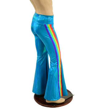 Mens PEACOCK Retro Rainbow Side Panel Solar Flares - Coquetry Clothing