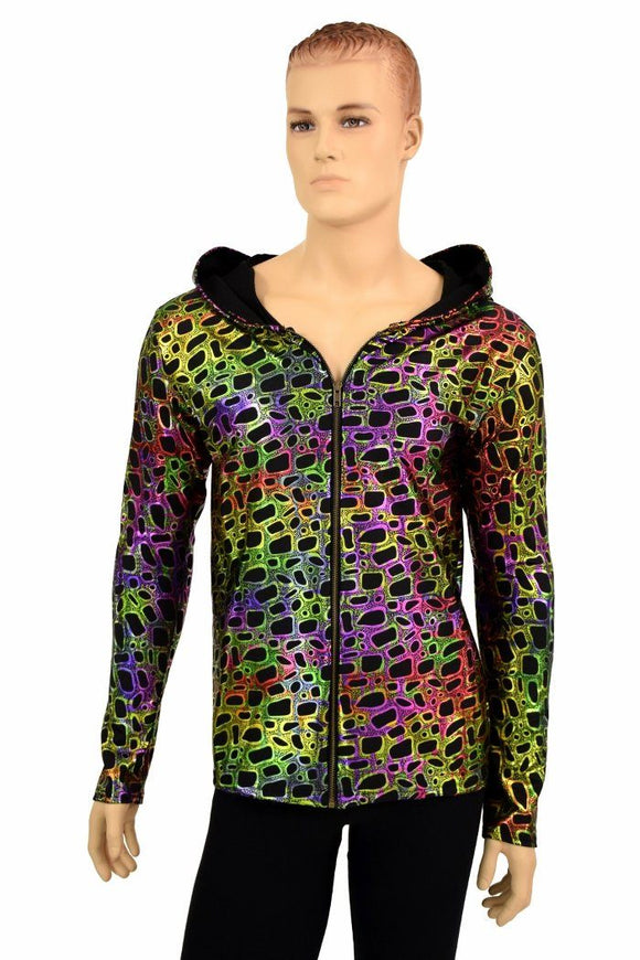 Mens Poisonous Print Long Sleeve Hoodie - Coquetry Clothing