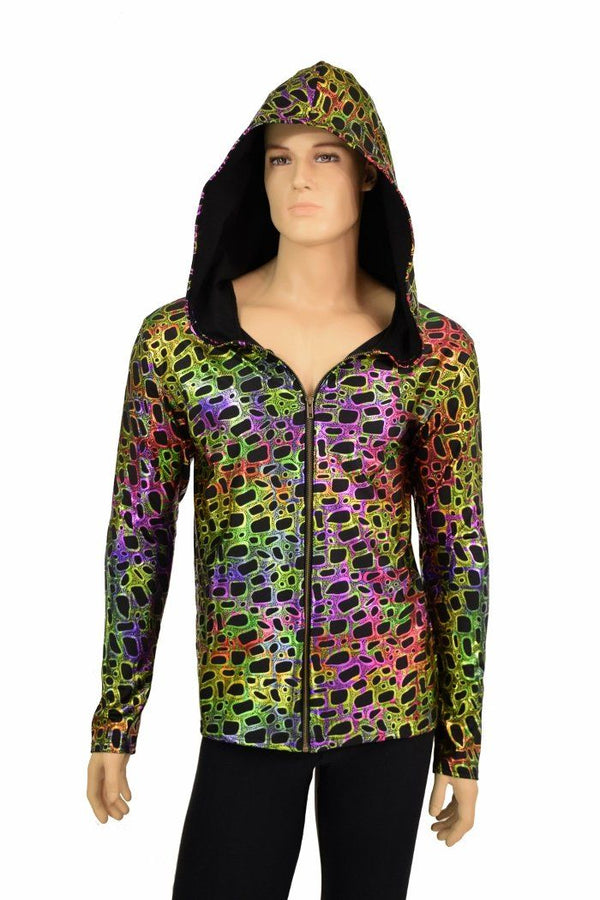 Mens Poisonous Print Long Sleeve Hoodie - 1