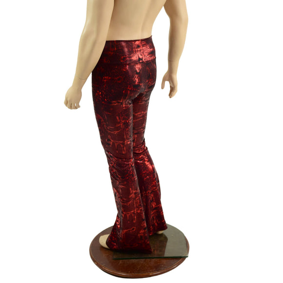 Mens Primeval Red Bootcut Pants - Coquetry Clothing