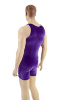 Mens Purple Velvet Singlet Romper - Coquetry Clothing