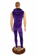 Mens Purple Zipper Catsuit - Coquetry Clothing