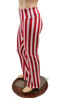 Mens Red and White Stripe Bootcut Pants - Coquetry Clothing