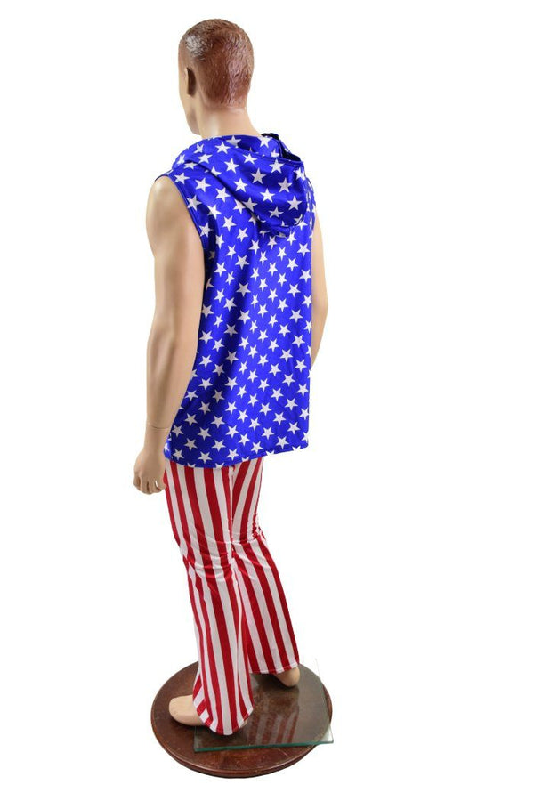 Mens Red and White Stripe Bootcut Pants - 9