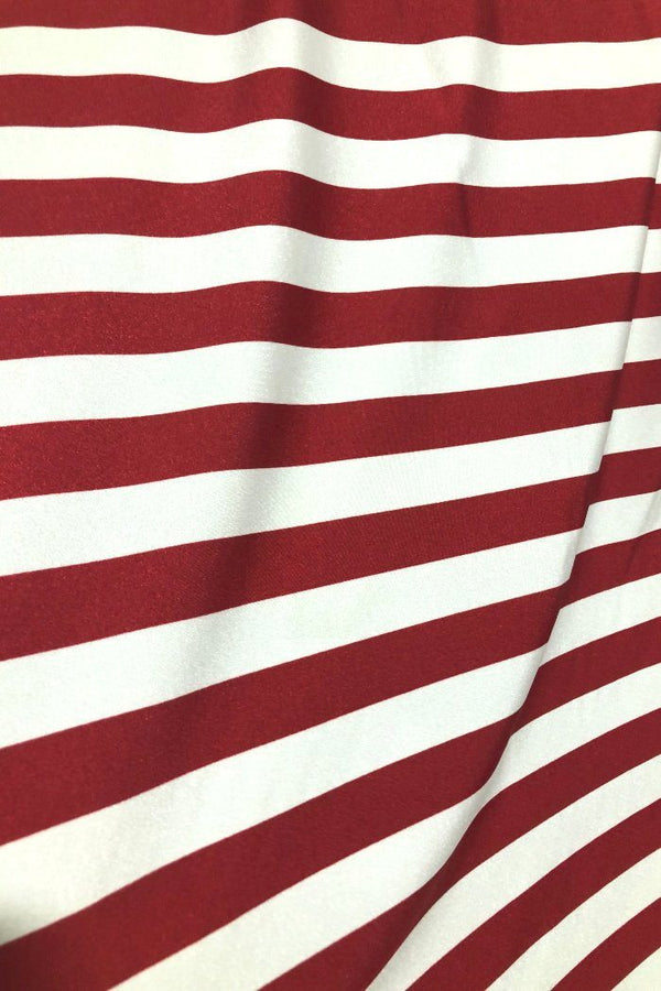 Mens Red and White Stripe Bootcut Pants - 7