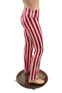 Mens Red and White Stripe Bootcut Pants - 4