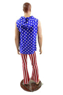 Mens Red and White Stripe Bootcut Pants - 8