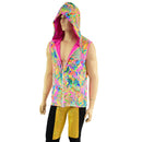 Mens Reversible Fully Lined Zipper Front Hooded Vest with Pockets - Coquetry Clothing