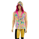 Mens Reversible Fully Lined Zipper Front Hooded Vest with Pockets - Coquetry Clothing