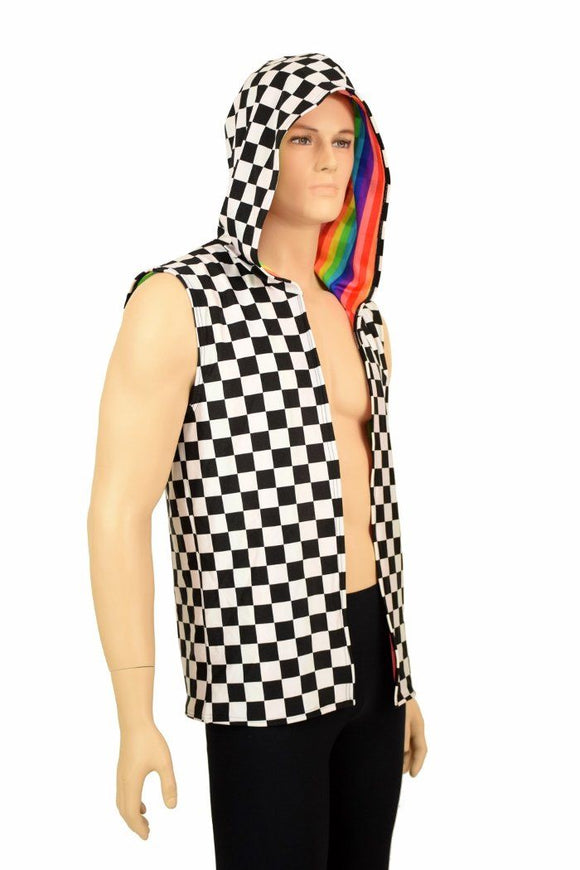 Mens Reversible Hooded Vest - Coquetry Clothing