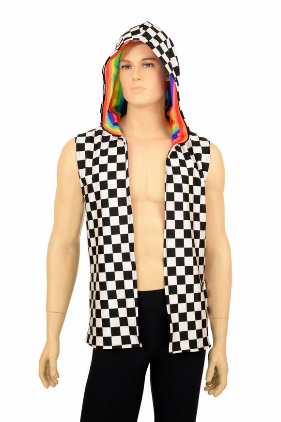 Mens Reversible Hooded Vest - Coquetry Clothing