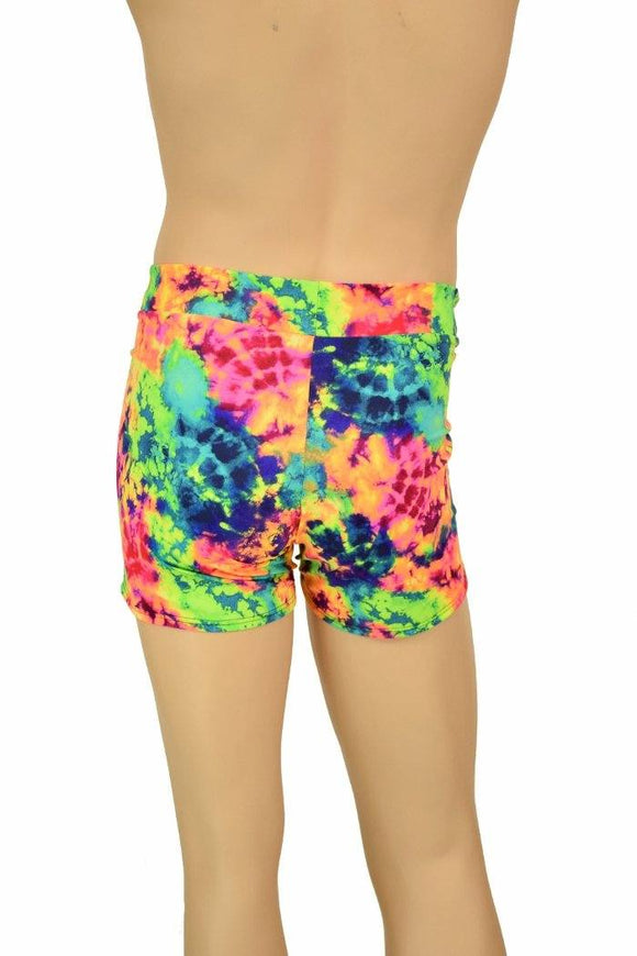 Mens "Rio" Midrise Shorts in Acid Splash - Coquetry Clothing