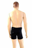 Mens "Rio" Midrise Shorts in Black Mystique - Coquetry Clothing