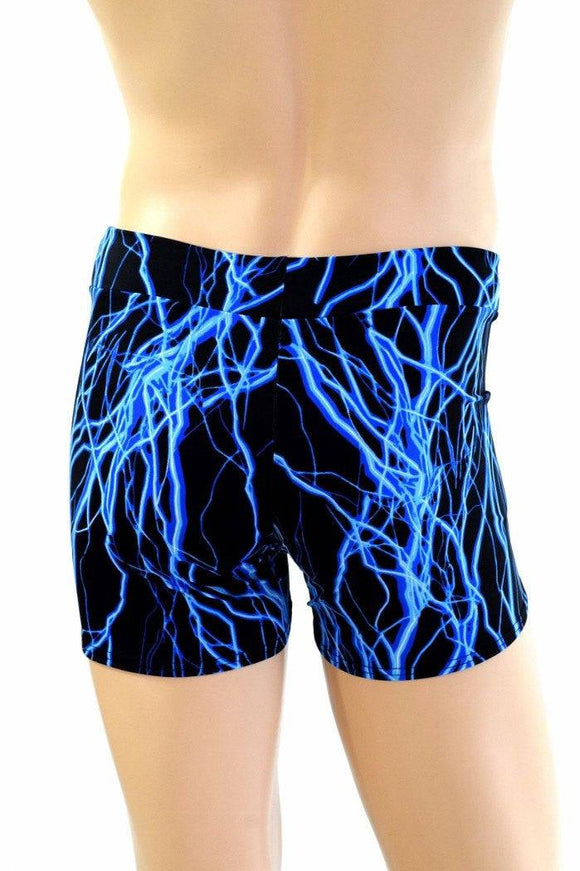 Mens "Rio" Midrise Shorts in Blue Lightning - Coquetry Clothing