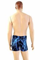 Mens "Rio" Midrise Shorts in Blue Lightning - Coquetry Clothing
