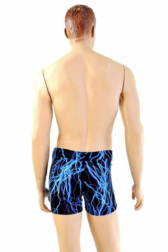 Mens "Rio" Midrise Shorts in Blue Lightning - Coquetry Clothing
