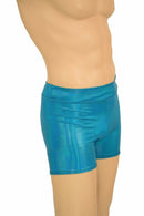 Mens "Rio" Midrise Shorts in Peacock Holo - Coquetry Clothing