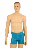 Mens "Rio" Midrise Shorts in Peacock Holo - Coquetry Clothing