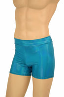 Mens "Rio" Midrise Shorts in Peacock Holo - Coquetry Clothing