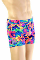 Mens "Rio" Midrise Shorts in Tahitian Floral - Coquetry Clothing