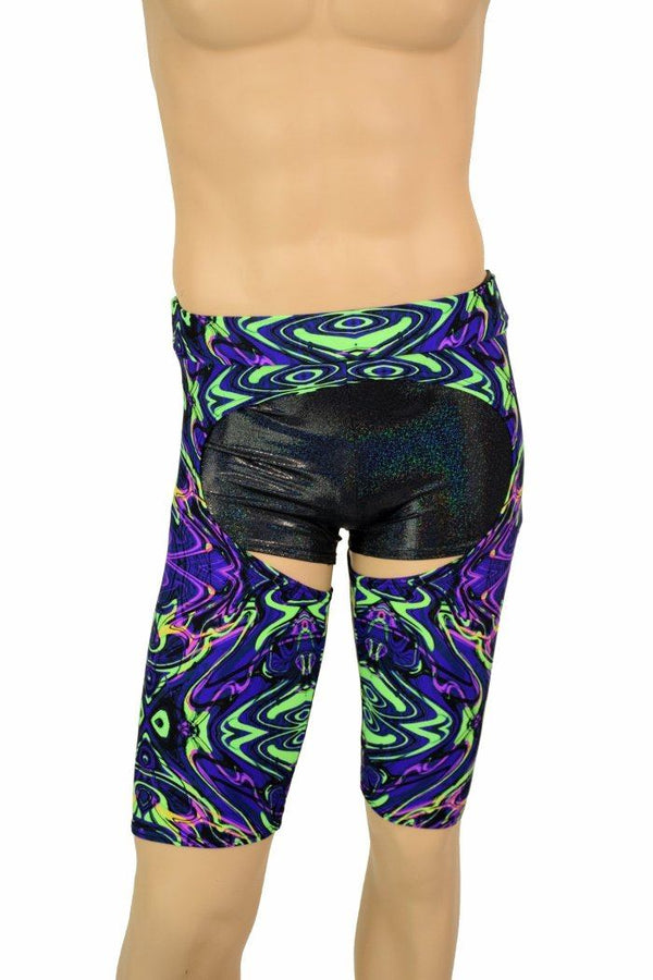 Mens "Sahara" Shorts Chaps in Neon Melt - 2