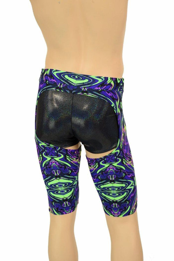 Mens "Sahara" Shorts Chaps in Neon Melt - 4