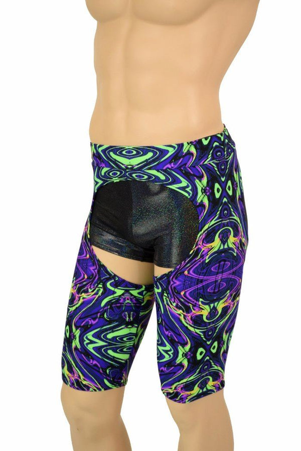 Mens "Sahara" Shorts Chaps in Neon Melt - 5